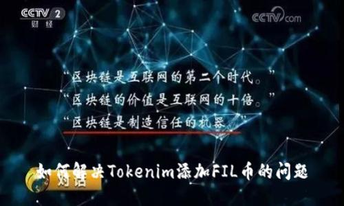 如何解决Tokenim添加FIL币的问题